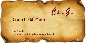 Csehi Gábor névjegykártya