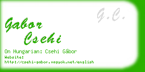 gabor csehi business card